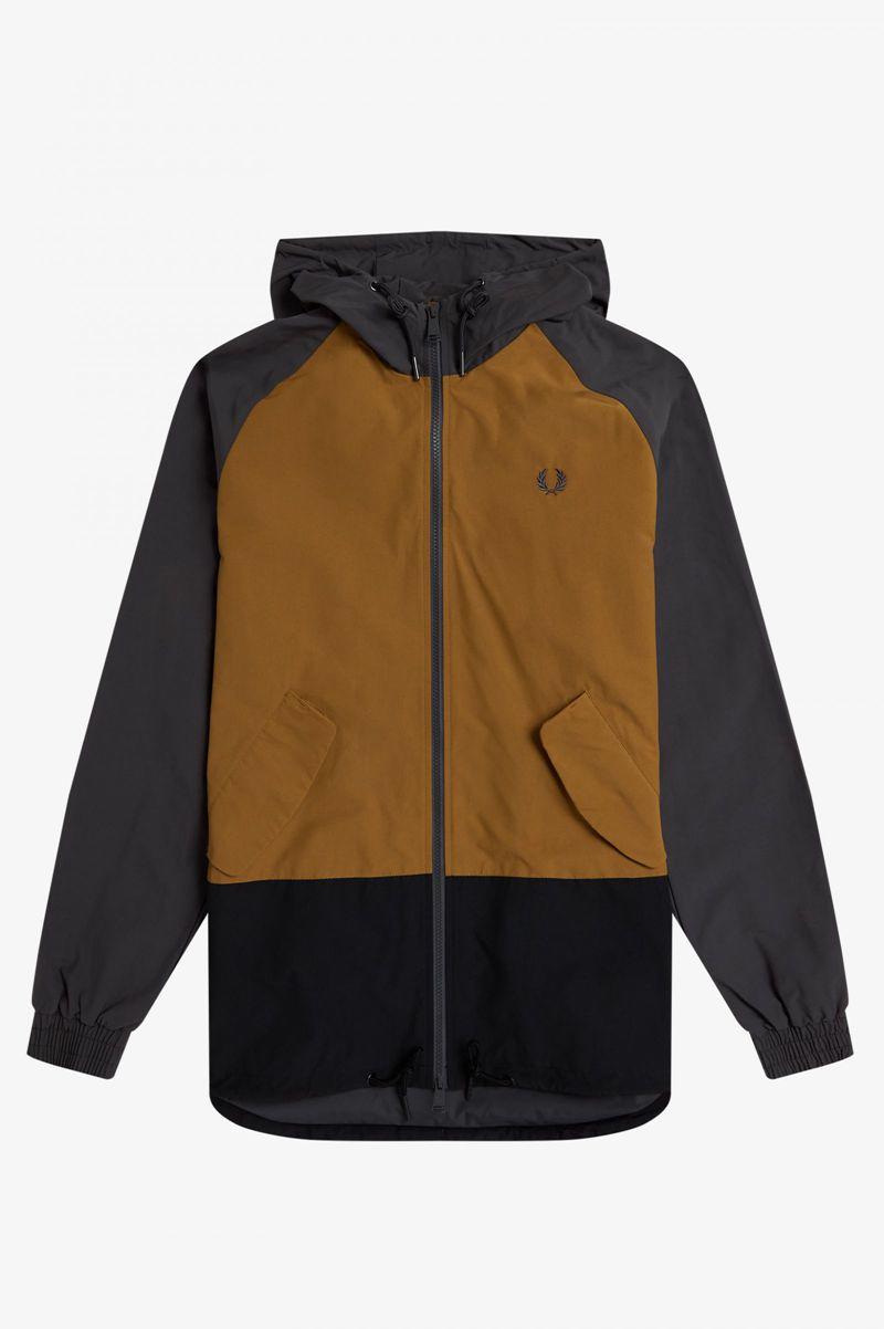 Black Fred Perry Colour Block Sailing Men's Jackets | PH 1185QMAZ